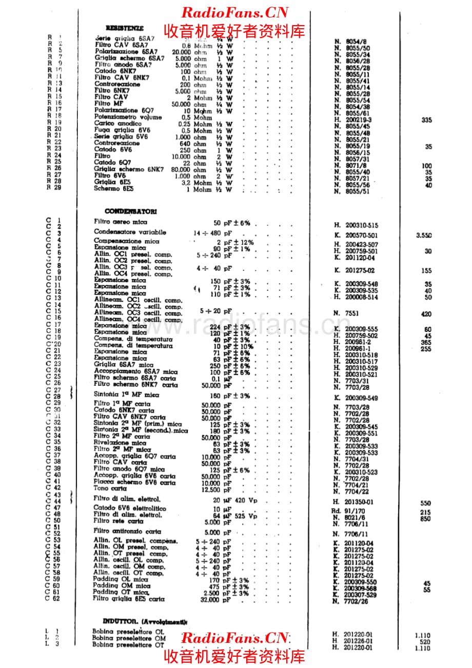 Radiomarelli 10A05C Lusso components 电路原理图.pdf_第1页