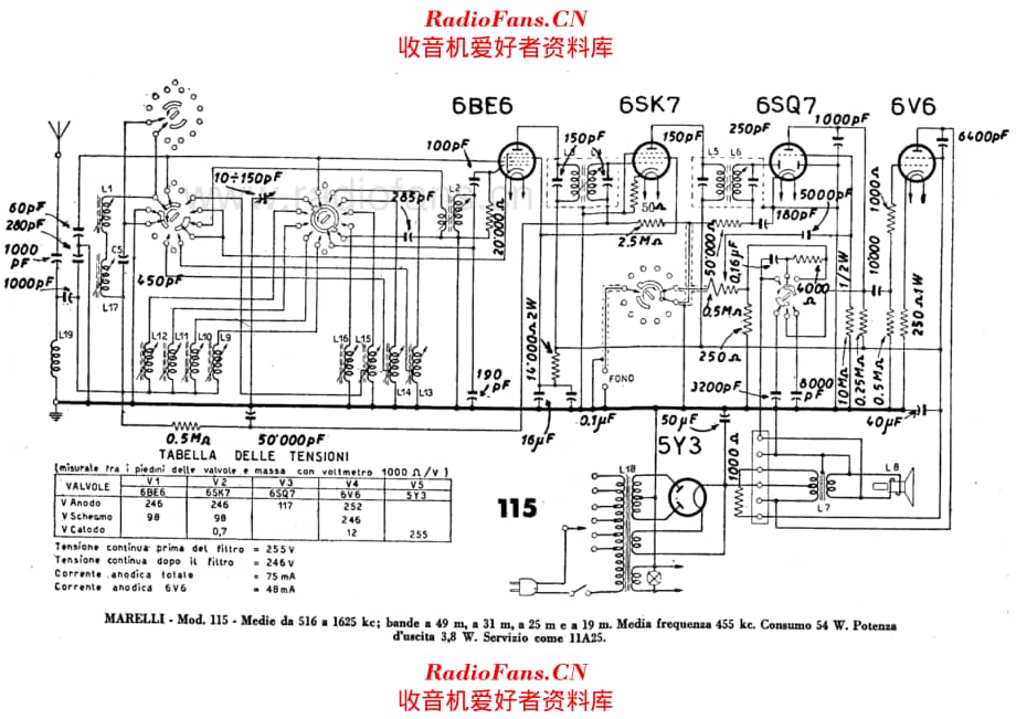 Radiomarelli 115 alternate 电路原理图.pdf_第1页