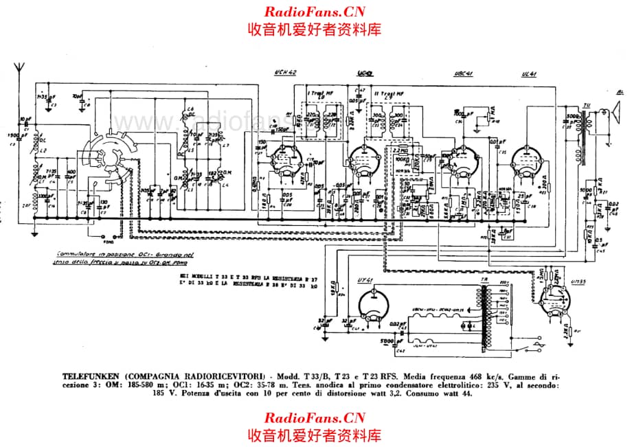 Telefunken T23 T23RFS T33B 电路原理图.pdf_第1页