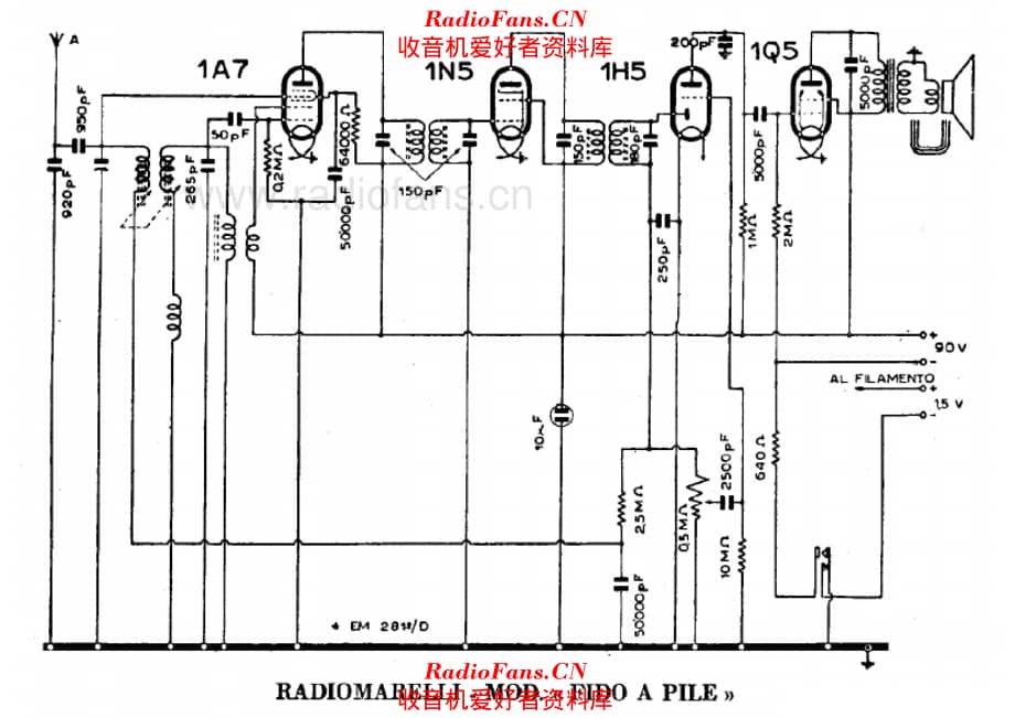 Radiomarelli Fido a pile 电路原理图.pdf_第1页