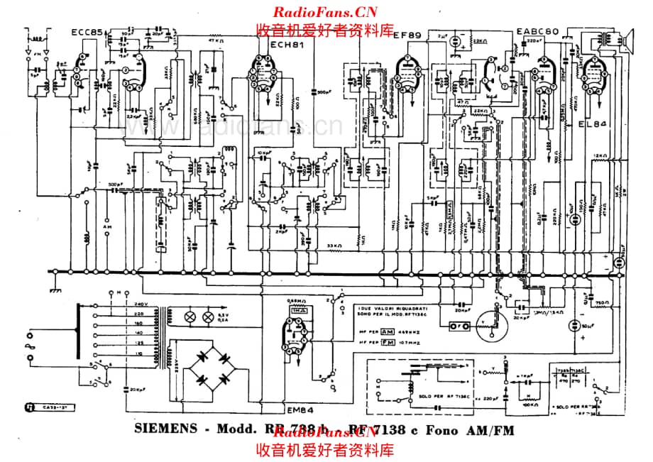 Siemens RR738b RF7138c Fono AM-FM 电路原理图.pdf_第1页