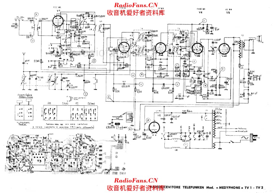 Telefunken Medyphone TV1 TV2 alternate 电路原理图.pdf_第1页