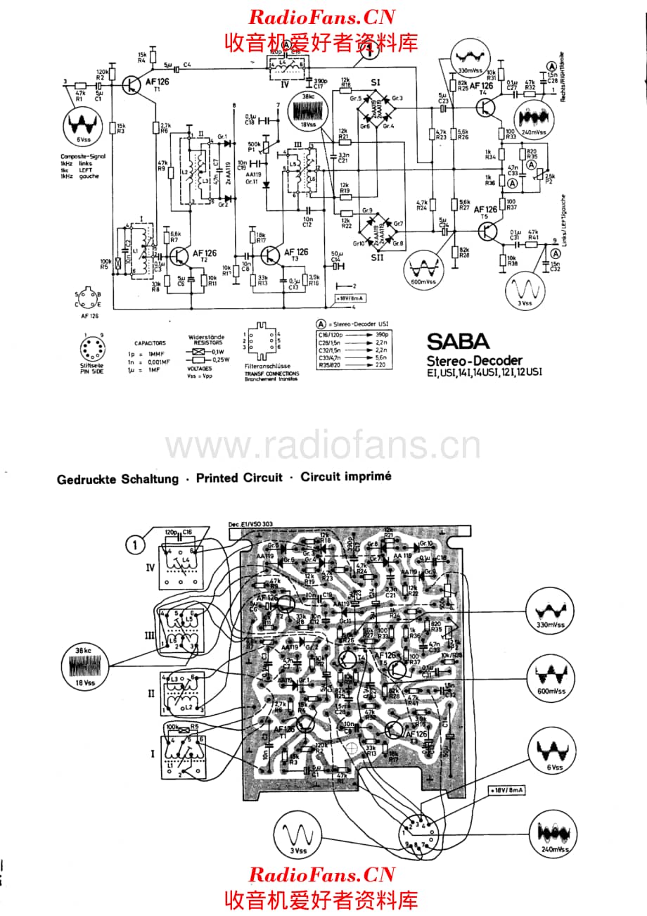 Saba EI USI 14USI 12I 12USI stereo decoder 电路原理图.pdf_第1页