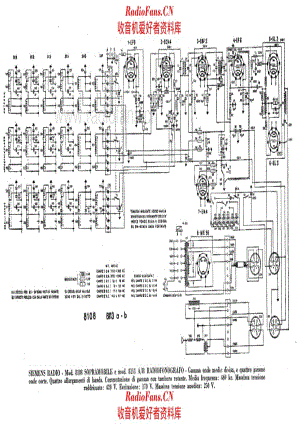 Siemens 8108 8113A-B radiofonografo 电路原理图.pdf