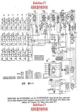 Siemens 8108 Sopramobile 8113A-B Radiofonografo 电路原理图.pdf