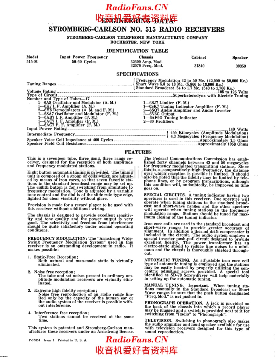 Stromberg Carlson 515 service manual 电路原理图.pdf_第1页