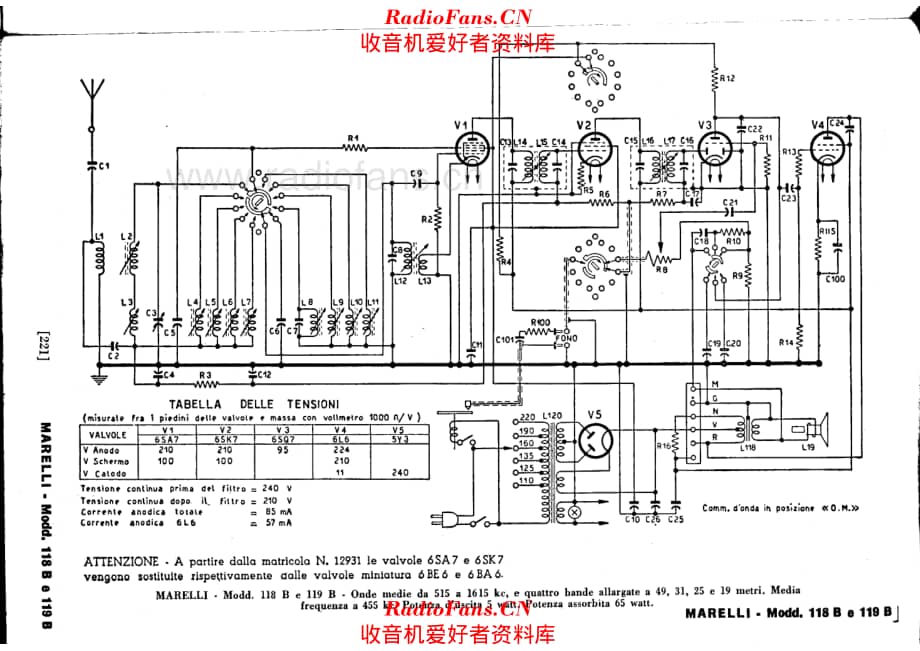 Radiomarelli 118B_119B 电路原理图.pdf_第1页