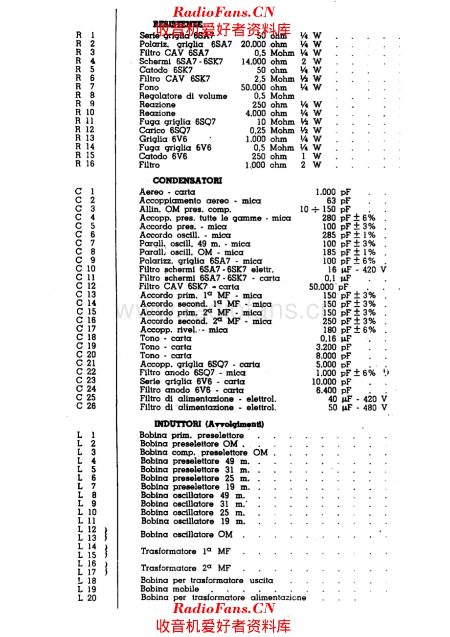 Radiomarelli 115B components 电路原理图.pdf_第1页