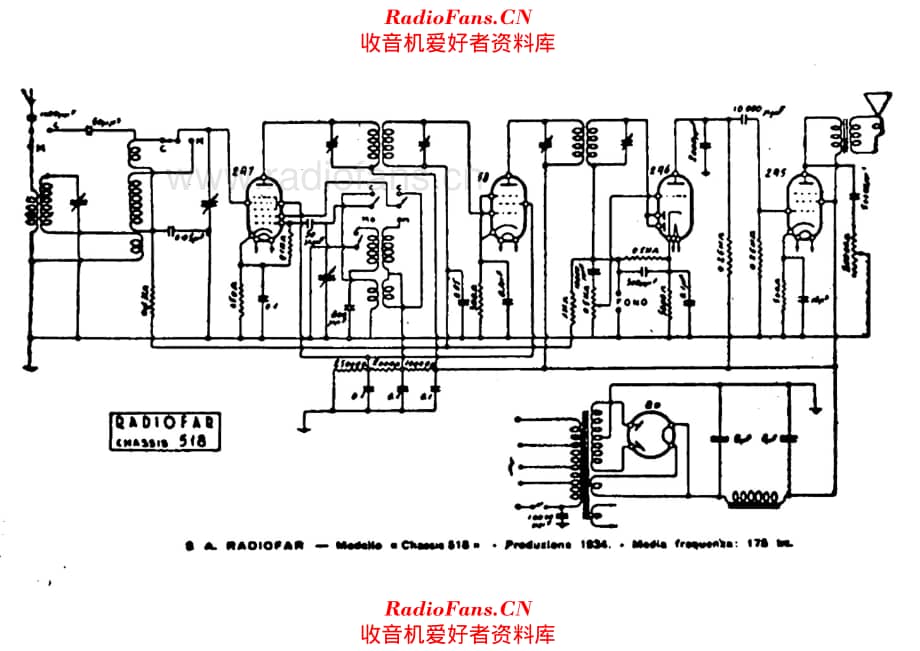 Radiofar Chassis 518 电路原理图.pdf_第1页