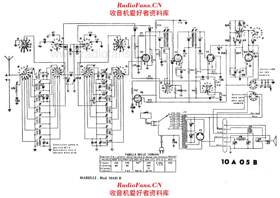 Radiomarelli 10A05B 电路原理图.pdf_第1页