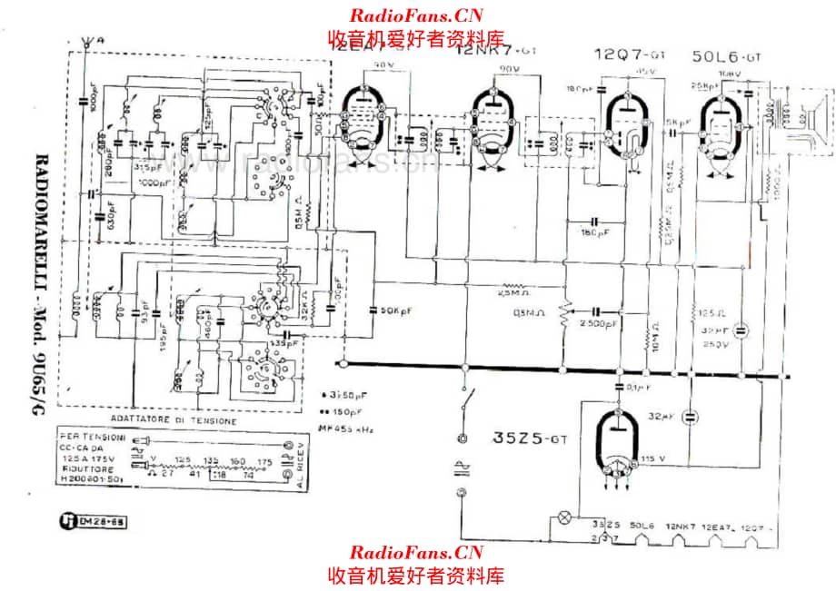 Radiomarelli 9U65G 电路原理图.pdf_第1页