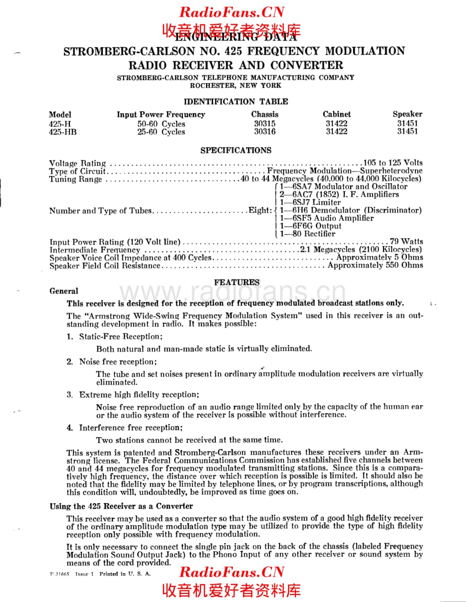 Stromberg Carlson 425 service manual 电路原理图.pdf_第1页