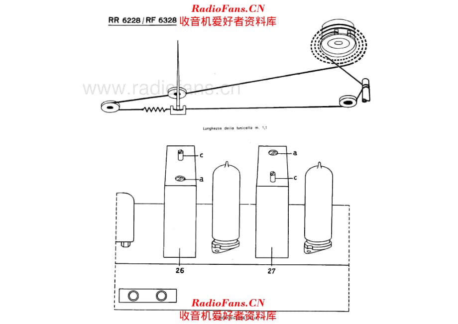 Siemens RR622 RF6328 Fono AM-FM tuning cord 电路原理图.pdf_第1页