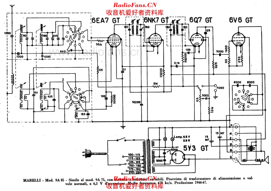 Radiomarelli 9A85 电路原理图.pdf_第1页