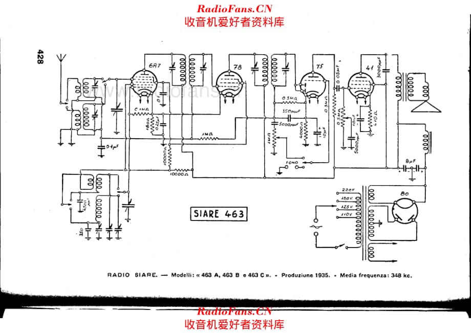 Siare Crosley S-463A_463B_463C 电路原理图.pdf_第1页