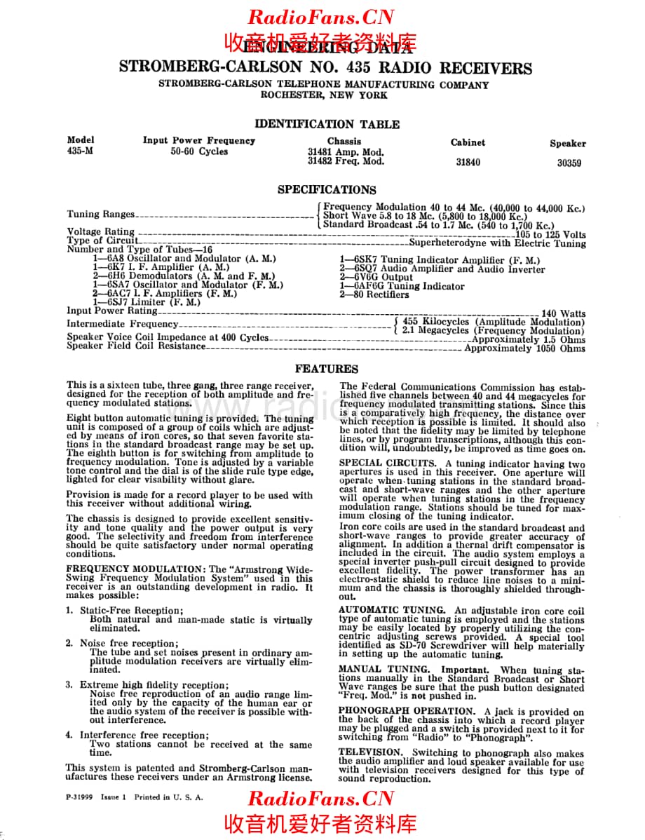 Stromberg Carlson 435 service manual 电路原理图.pdf_第1页