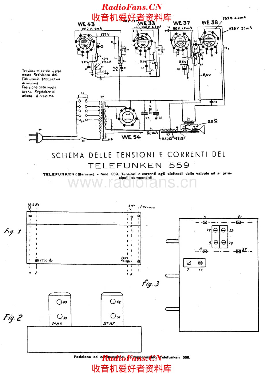 Siemens Telefunken 559 voltages 电路原理图.pdf_第1页