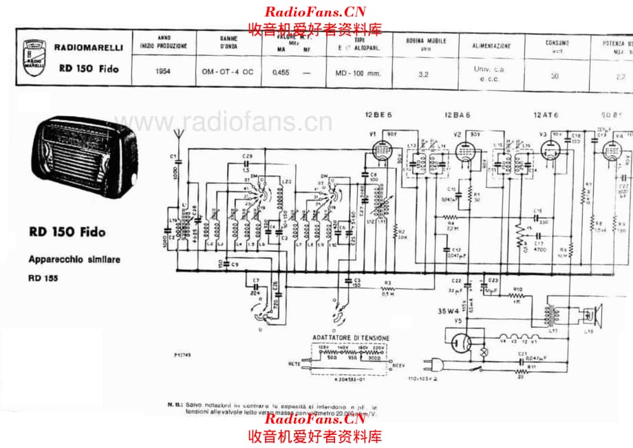 Radiomarelli RD150 Fido 电路原理图.pdf_第1页