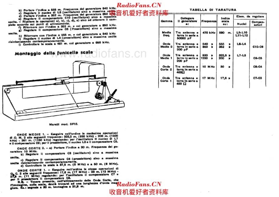 Radiomarelli 8A05 tuning cord 电路原理图.pdf_第1页