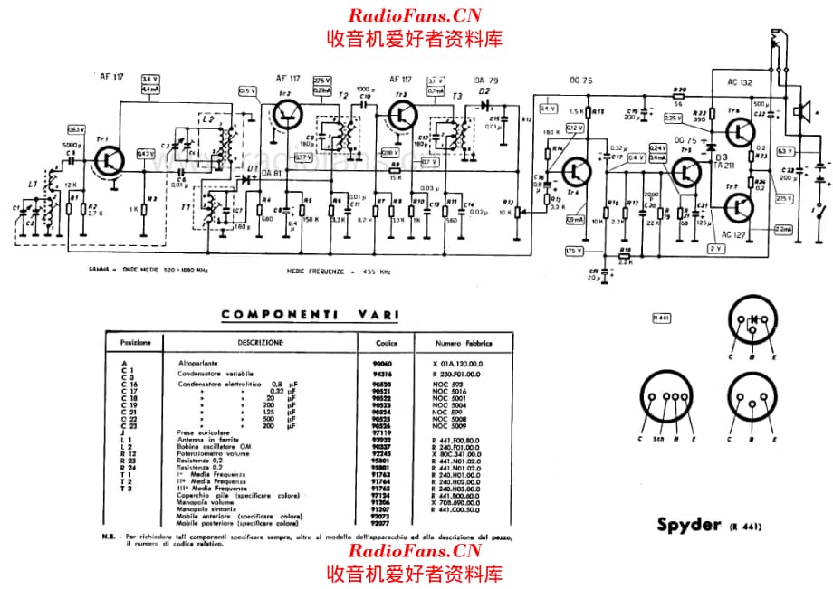 Telefunken Spyder R441 电路原理图.pdf_第1页