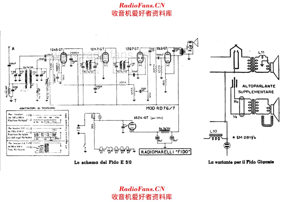 Radiomarelli Fido I variant Gigante 电路原理图.pdf_第1页