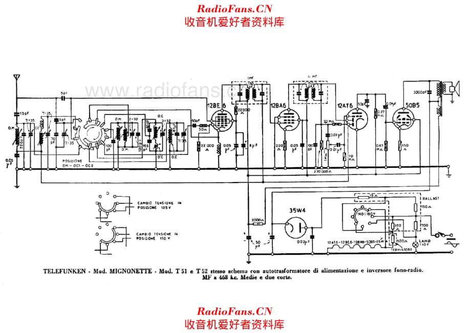 Telefunken Mignonette T51 T52 电路原理图.pdf_第1页