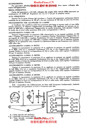 Radiomarelli 11A25 alignment 电路原理图.pdf