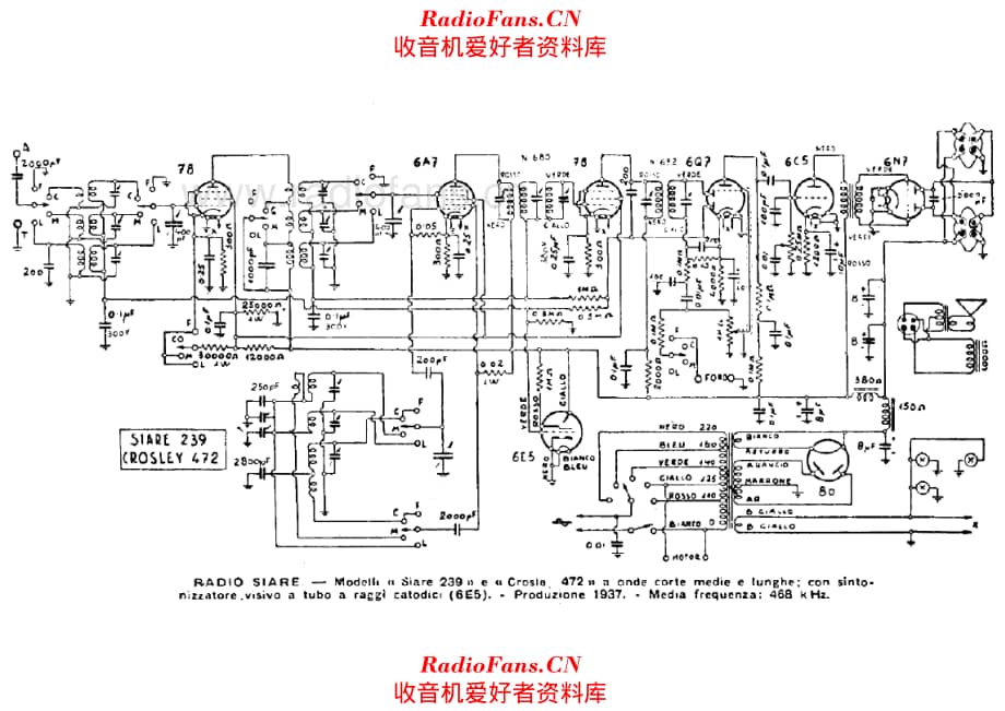 Siare 239 Crosley 472 电路原理图.pdf_第1页