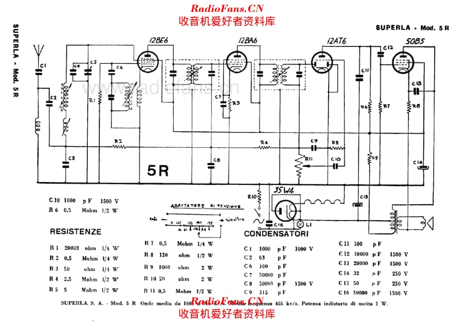 Radio Superla 5R 电路原理图.pdf_第1页