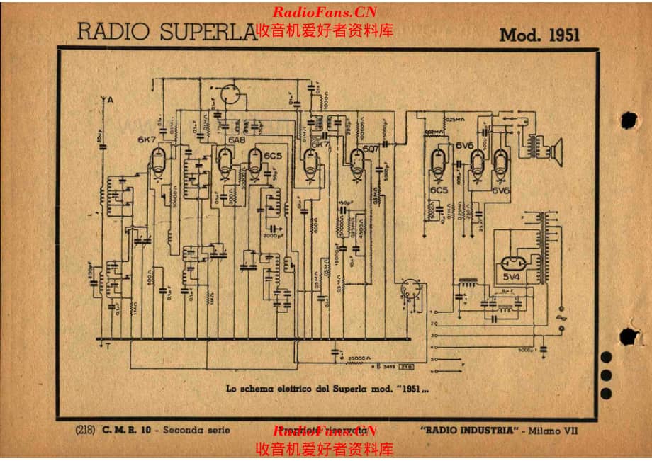 Radio Superla 1951 电路原理图.pdf_第1页