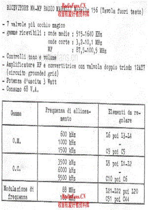 Radiomarelli 156 specs 电路原理图.pdf