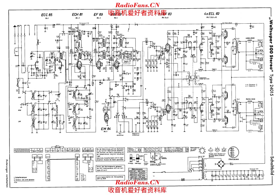 Schaub Lorenz Weltsuper 500 Type 24015 alternate 电路原理图.pdf_第1页