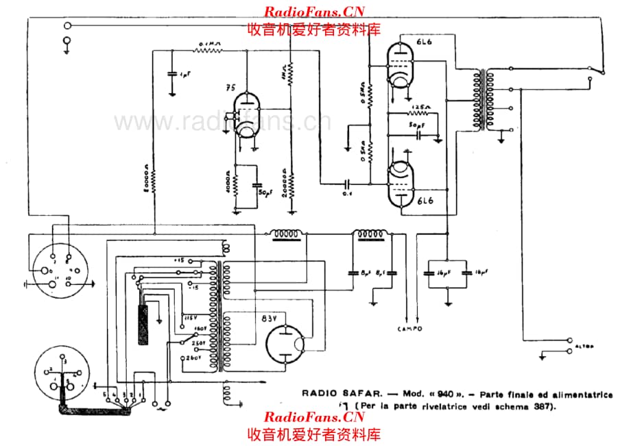 SAFAR 940 AF and power supply unit alternate 电路原理图.pdf_第1页