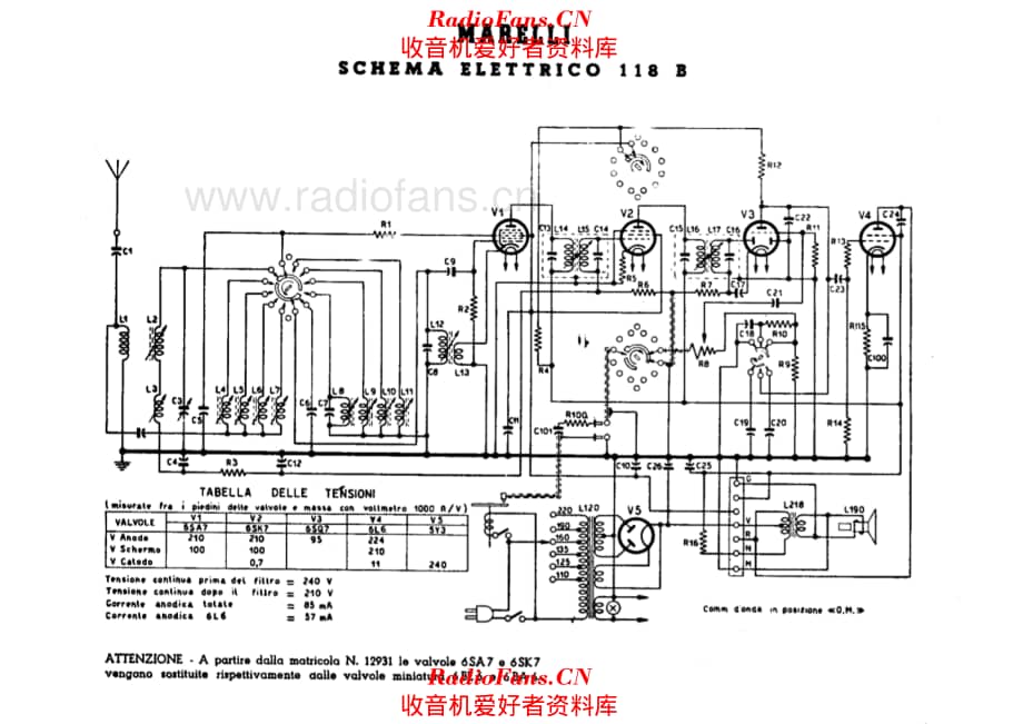 Radiomarelli 118B 电路原理图.pdf_第1页