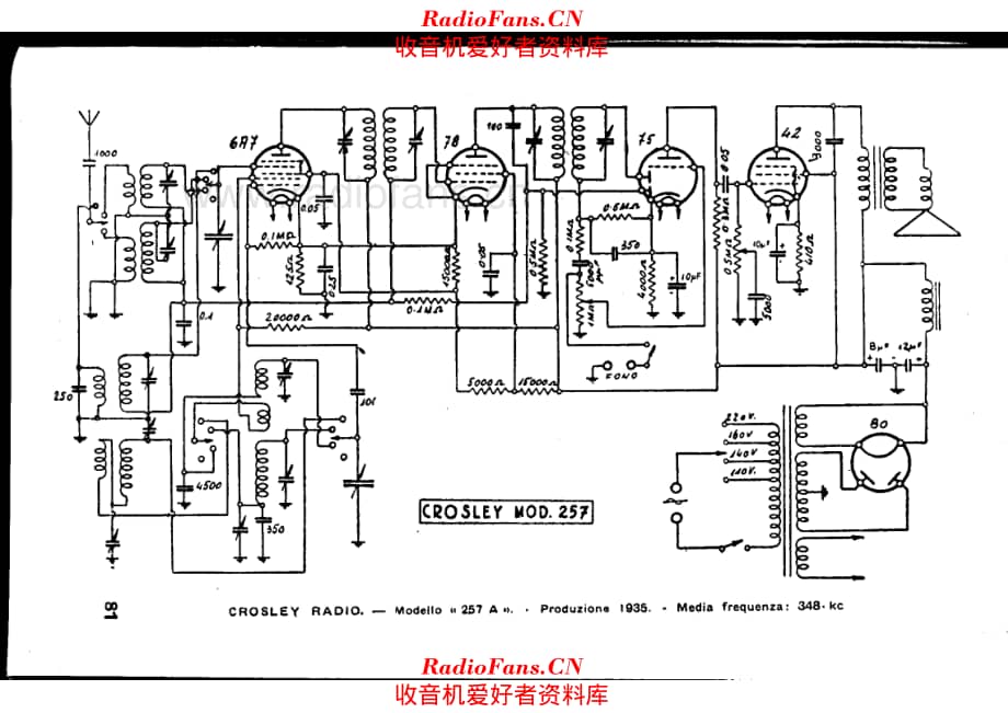 Siare Crosley C-257A 电路原理图.pdf_第1页