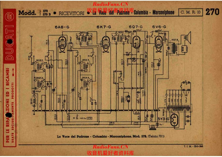 Voce del padrone 579_579B 电路原理图.pdf_第1页