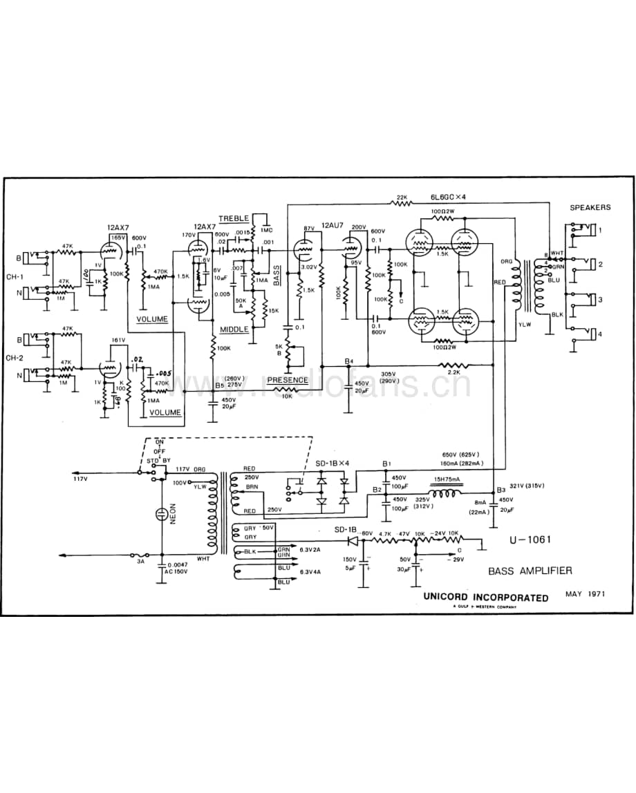 Univox U-1061 电路原理图.pdf_第1页