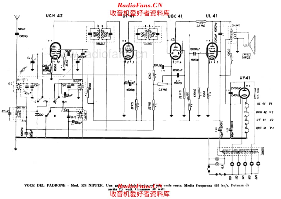 Voce del Padrone 524 Nipper 电路原理图.pdf_第1页