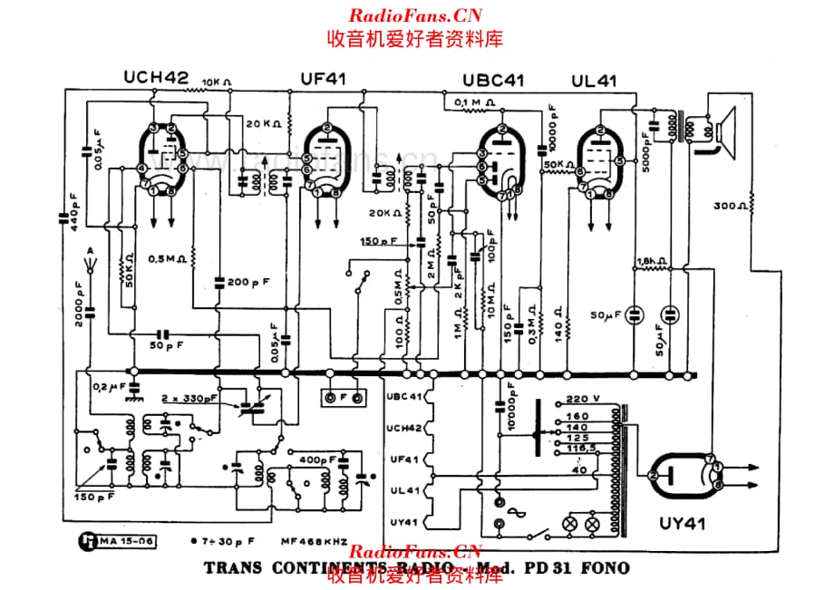 Trans Continents Radio PD31 Fono 电路原理图.pdf_第1页