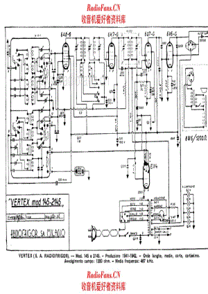 Vertex Radiofrigor 145 2145 电路原理图.pdf