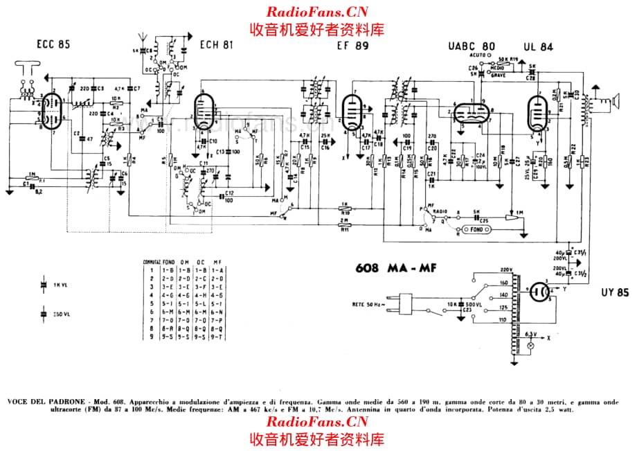 Voce del Padrone 608 alternate 电路原理图.pdf_第1页