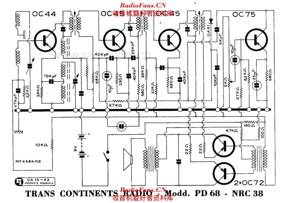 Trans Continents Radio PD68 NRC38 电路原理图.pdf_第1页