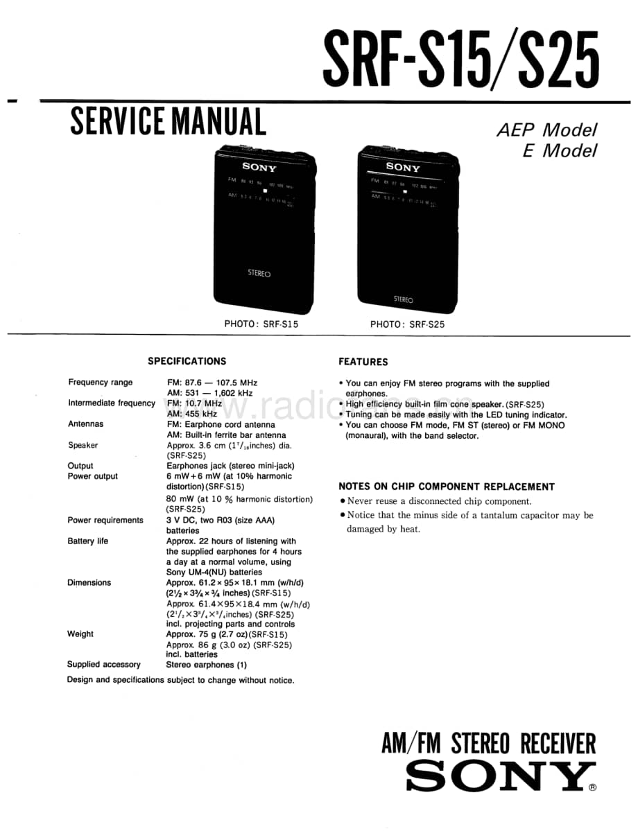 sony_srf-s15_s25 电路原理图.pdf_第1页