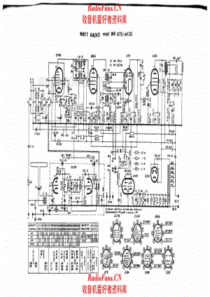 Watt Radio WR675 MF3D 电路原理图.pdf