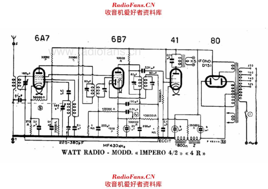 Watt Radio Impero 4-2 - 4R 电路原理图.pdf_第1页