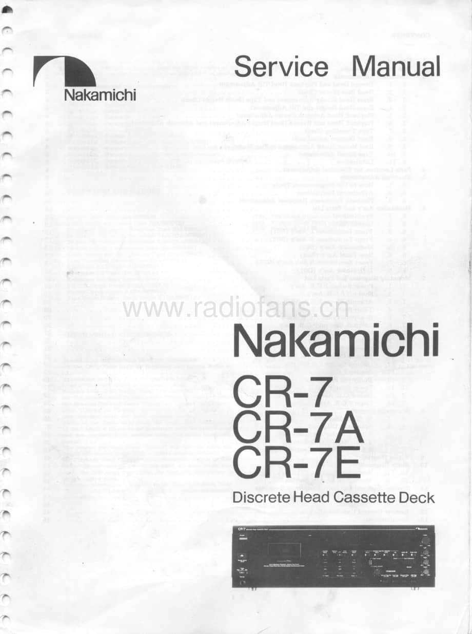 Nakamichi CR7维修手册 电路原理图.pdf_第1页