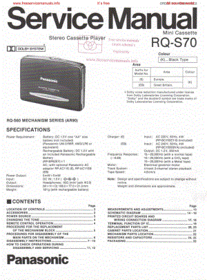 panasonic rq-s70电路原理图 .pdf