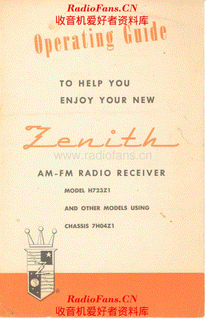 Zenith H723Z1 operating guide 电路原理图.pdf