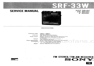 SONY SRF-33W Service Manual电路原理图 .pdf