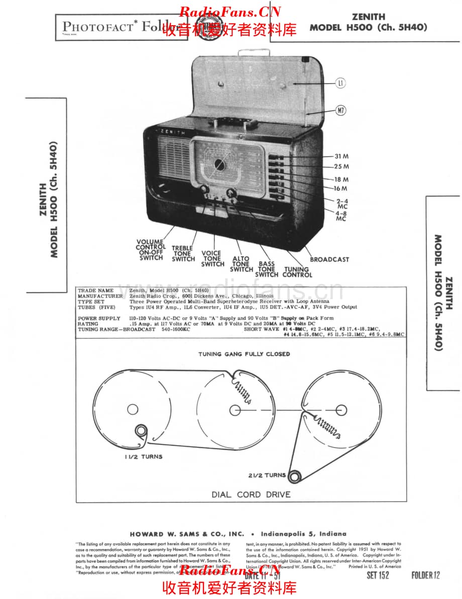 Zenith H500 电路原理图.pdf_第1页